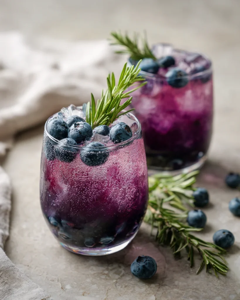 Lavender Blueberry Sparkling Mocktail