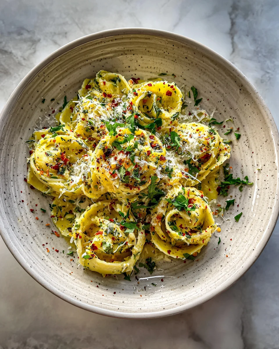 Lemon Basil Ricotta Pasta Twirls