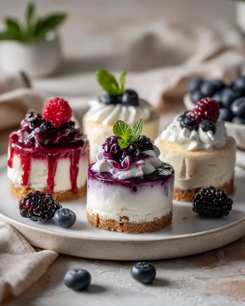 Lemon Berry Whipped Cheesecake Cups