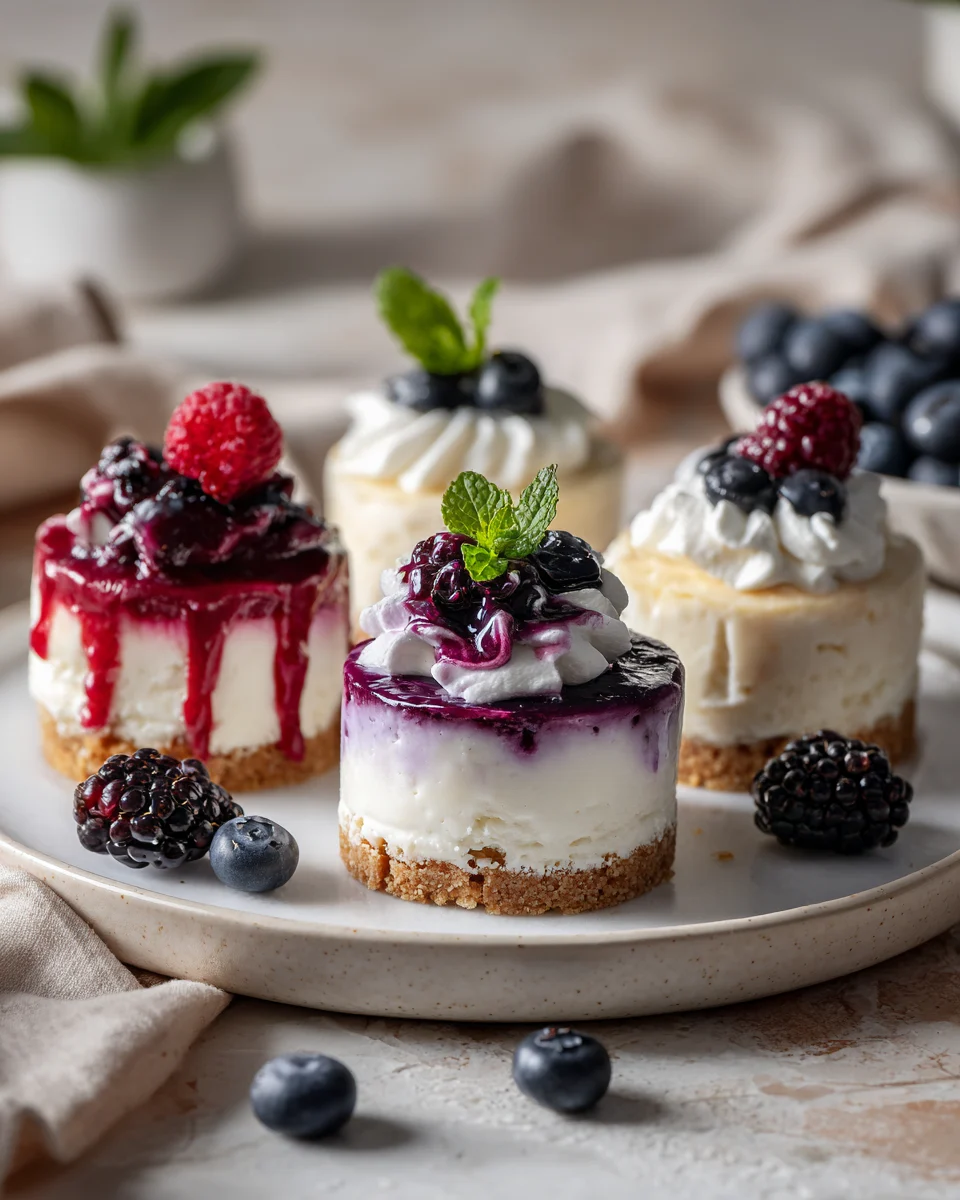 Lemon Berry Whipped Cheesecake Cups