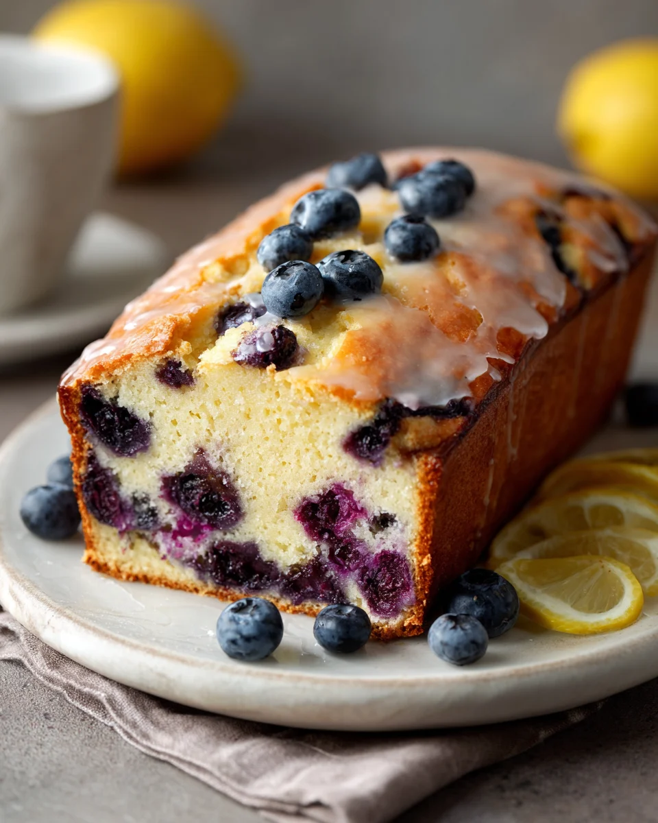 Lemon Blueberry Yogurt Loaf Cake
