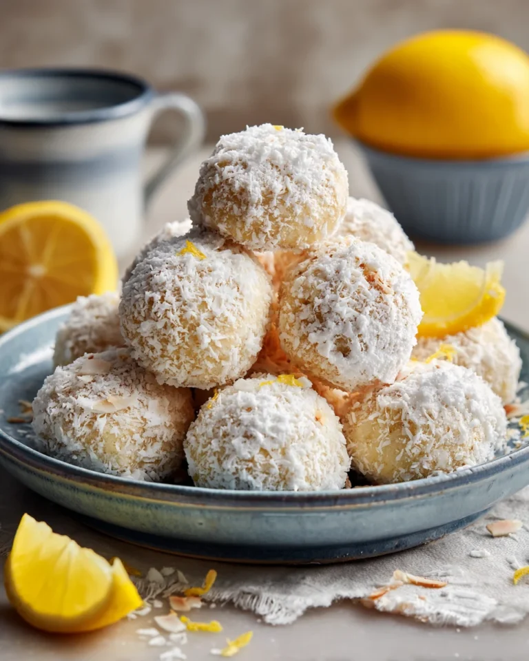 Lemon Coconut Snowball Cookies