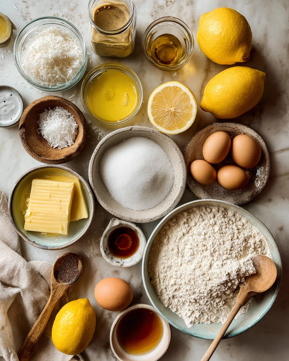 Lemon Coconut Snowball Cookies