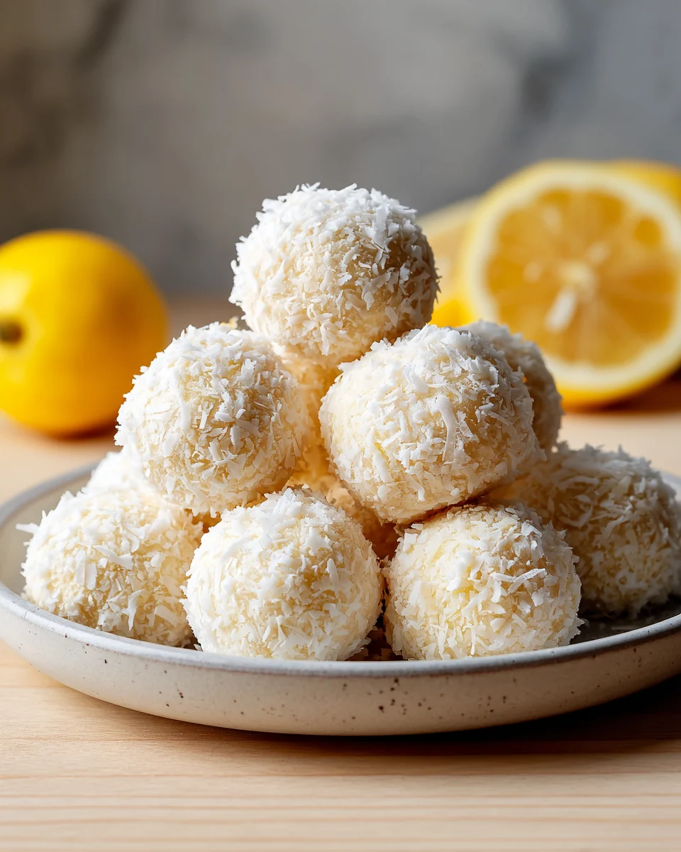 Lemon Coconut Snowball Cookies