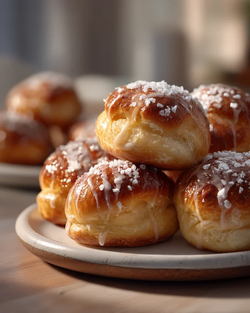 Lemon Cream Filled Brioche Rolls