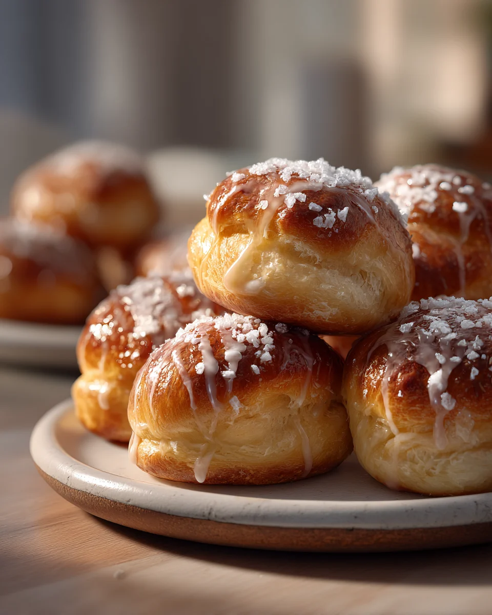 Lemon Cream Filled Brioche Rolls