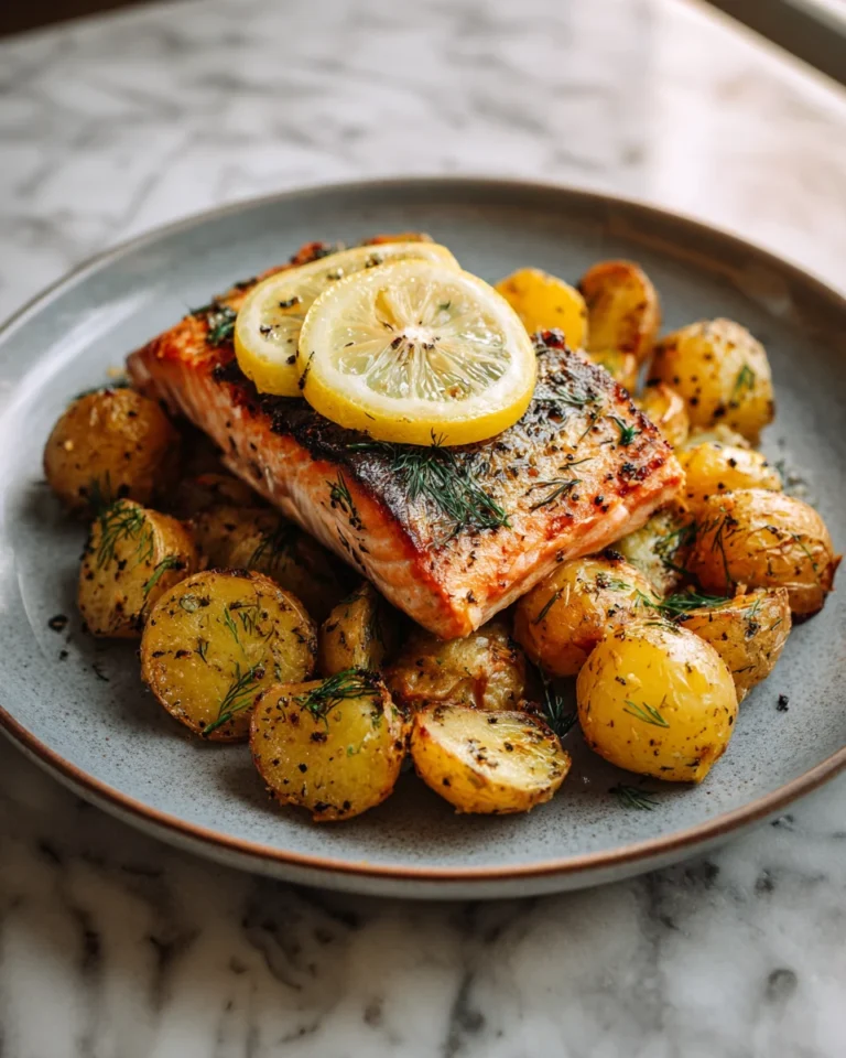 Lemon Dill Salmon Potato Skillet