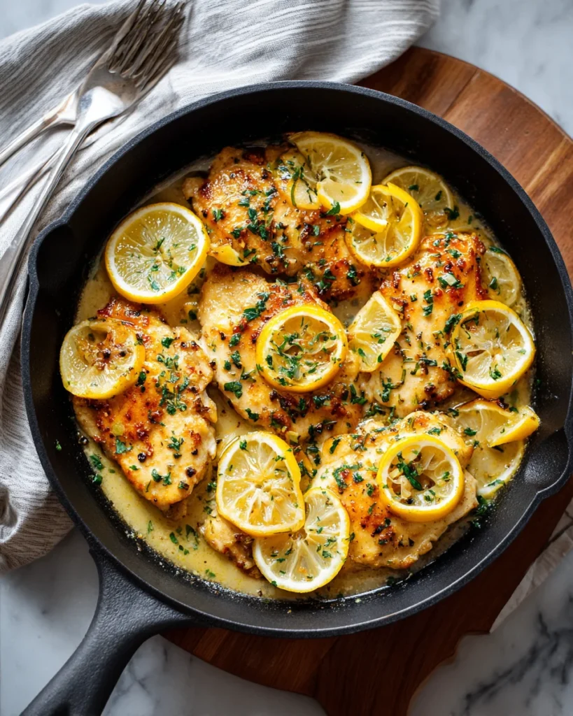 Lemon Garlic Chicken Skillet