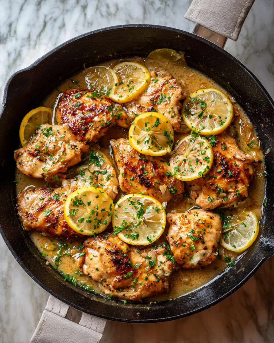 Lemon Garlic Chicken Skillet