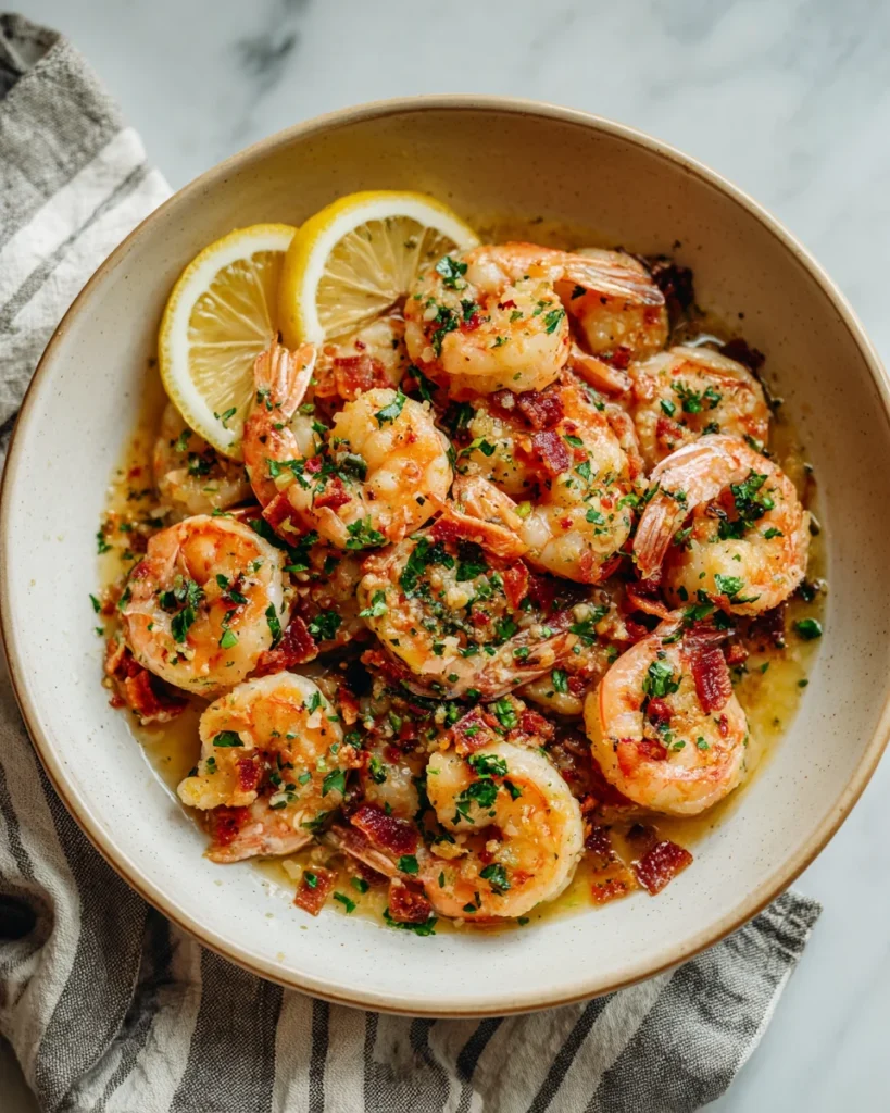 Lemon Garlic Shrimp Skillet Recipe