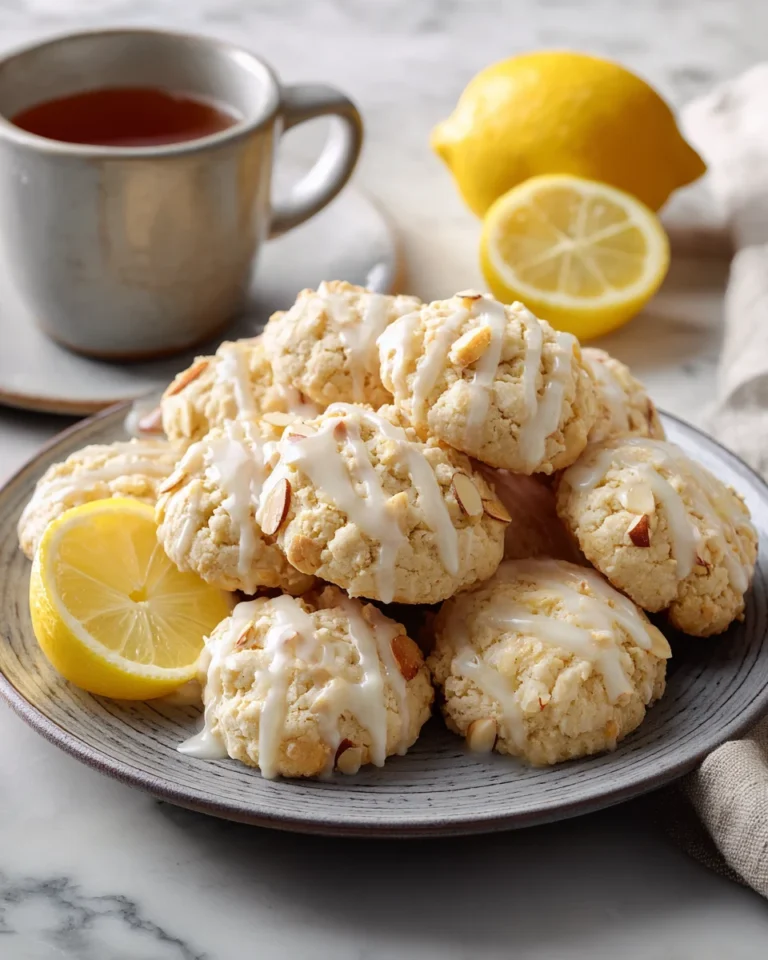 Lemon Glazed Almond Cookies
