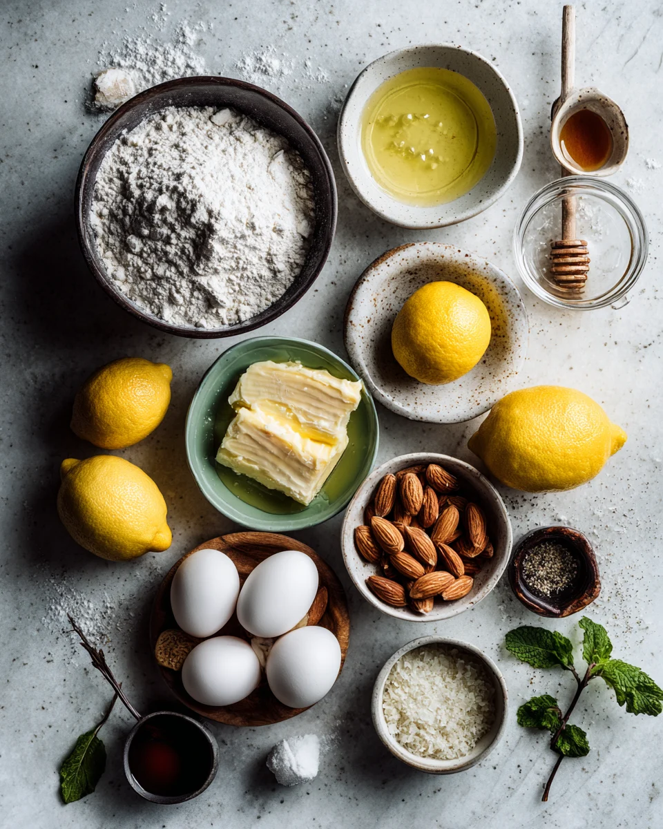 Lemon Glazed Almond Cookies