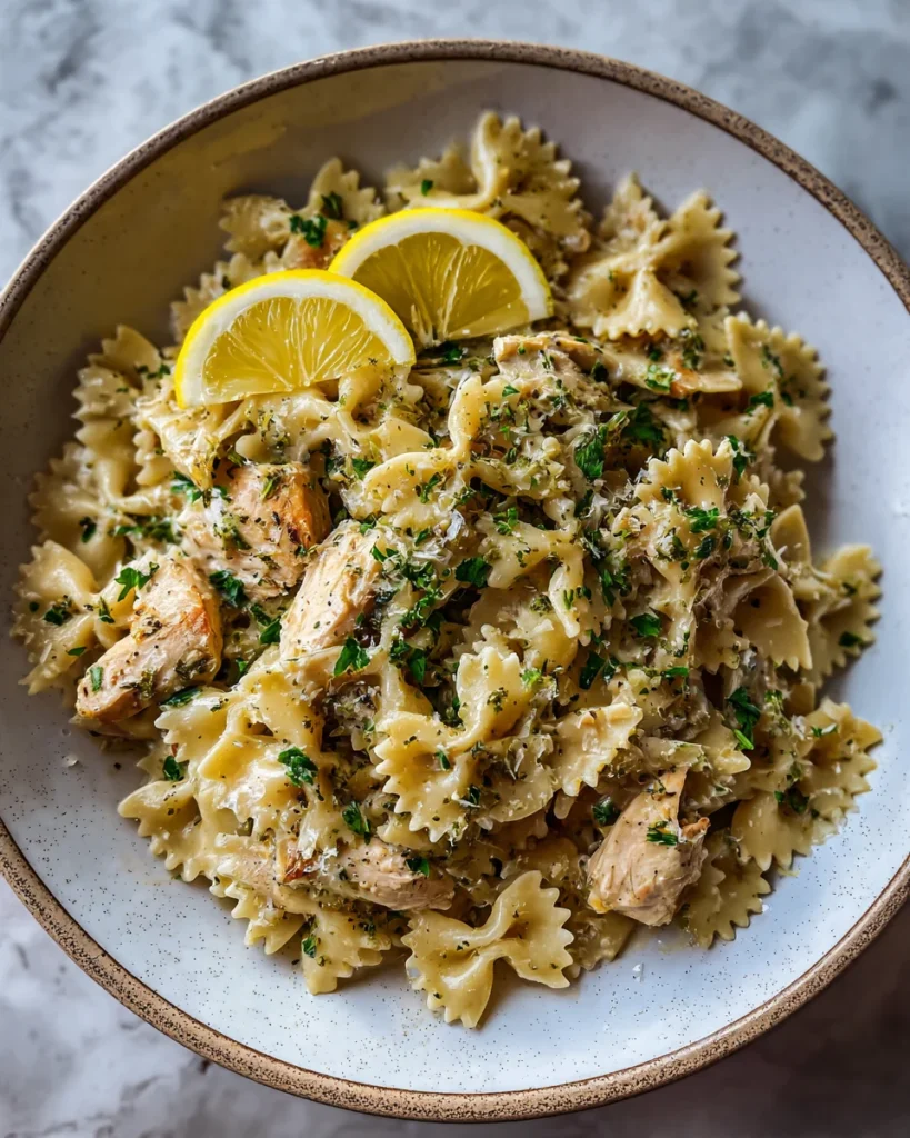 Lemon Herb Chicken Bowtie Pasta