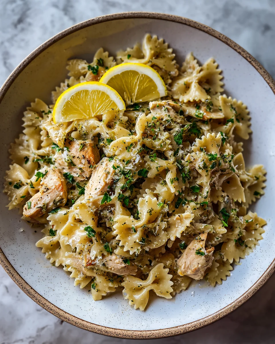 Lemon Herb Chicken Bowtie Pasta