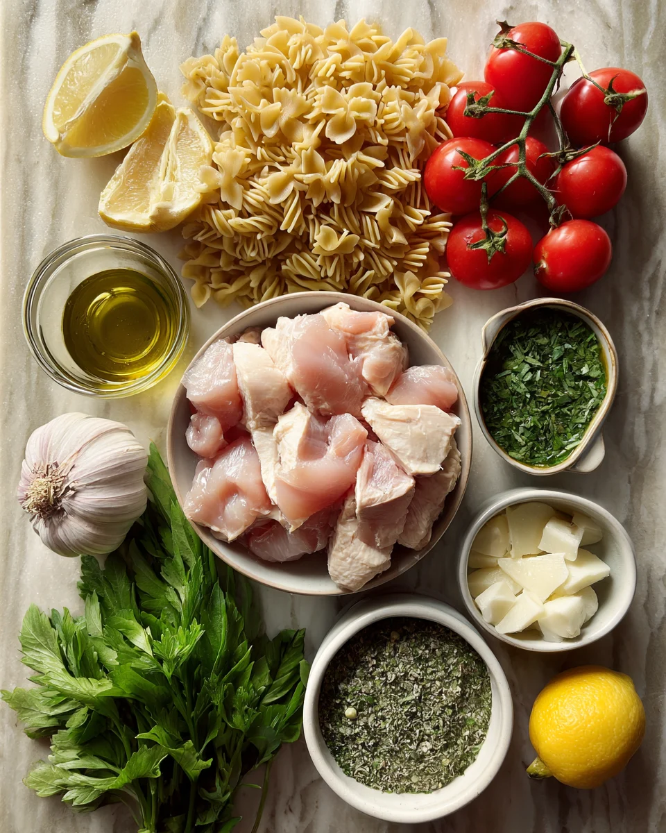 Lemon Herb Chicken Bowtie Pasta