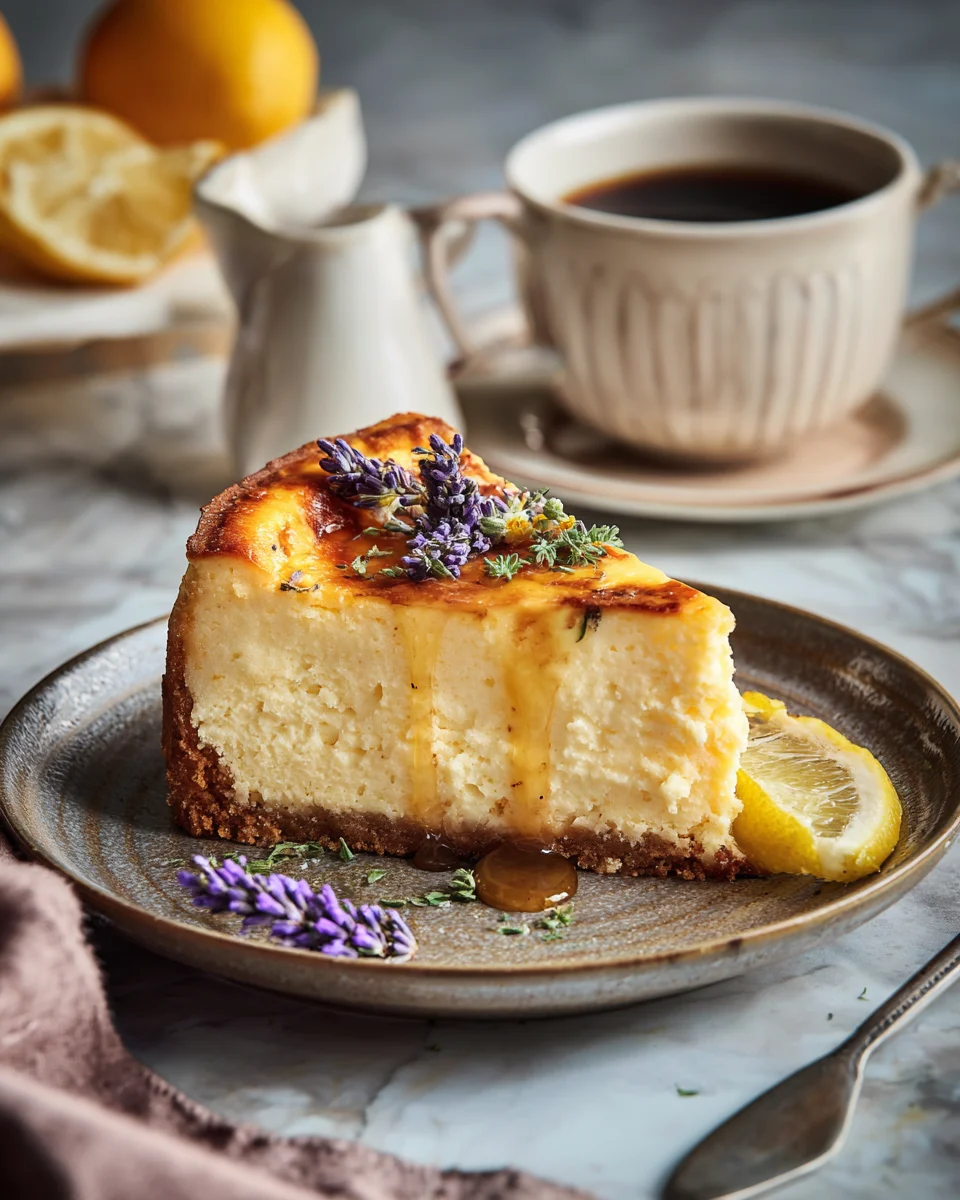 Lemon Lavender Cheesecake