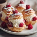 Lemon Raspberry Cream Puff Pastries