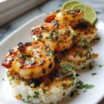Lime Cilantro Shrimp Rice Cakes