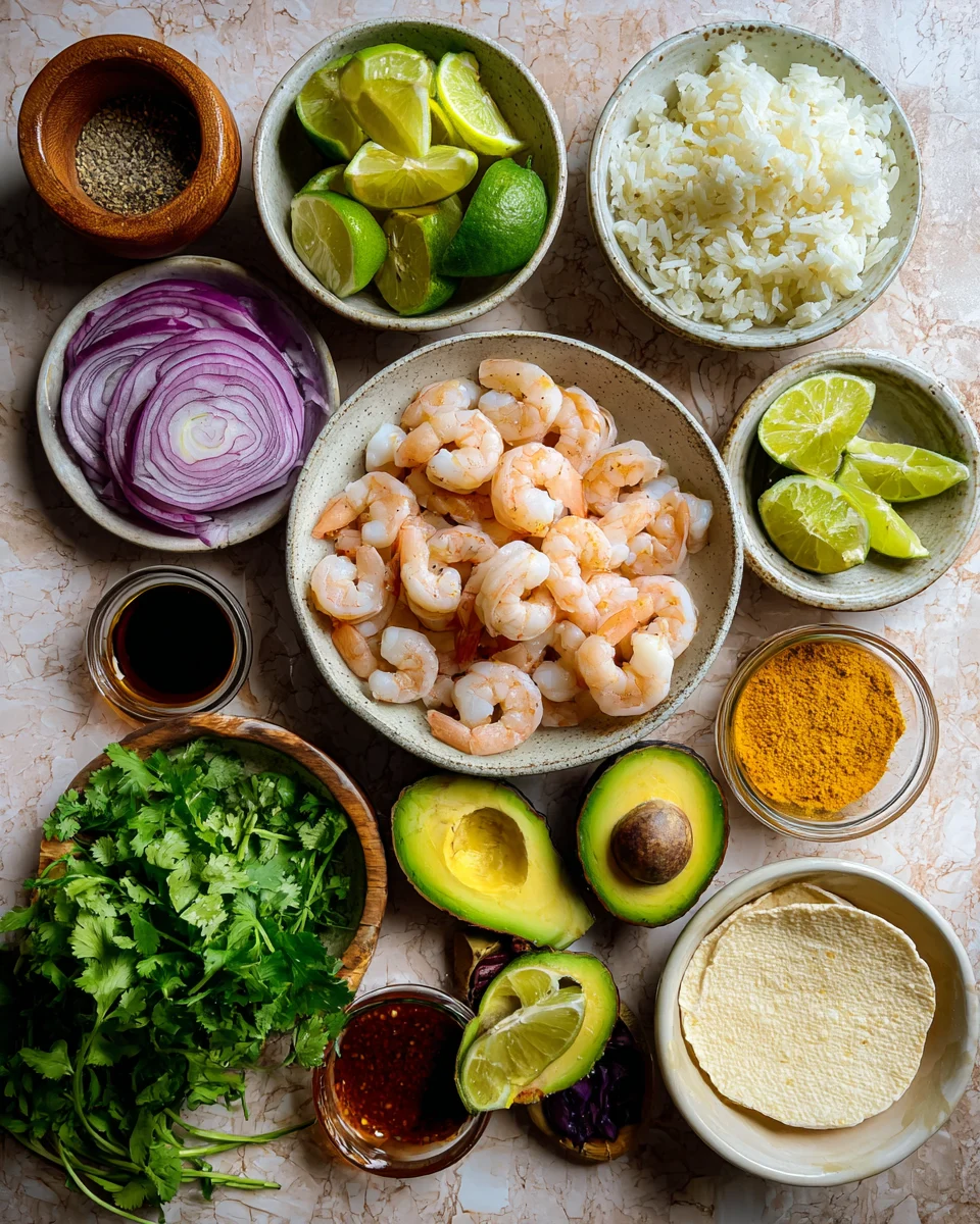 Lime Cilantro Shrimp Rice Cakes
