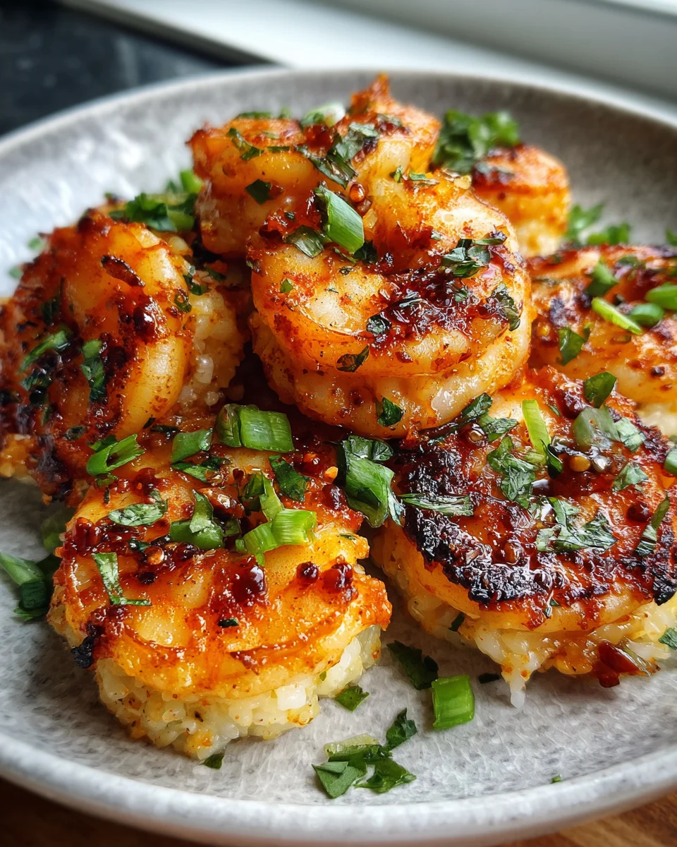 Lime Cilantro Shrimp Rice Cakes