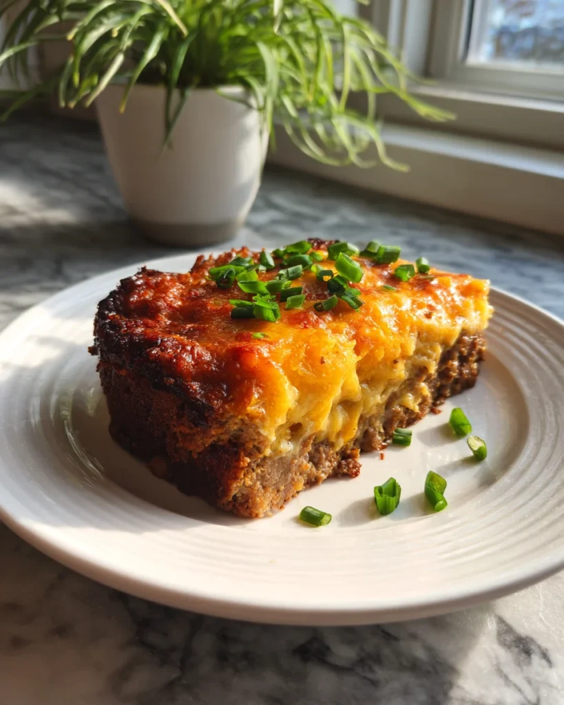 Mac and Cheese Meatloaf Casserole Delight