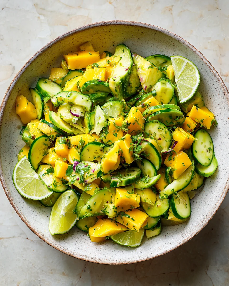Mango Avocado Cucumber Lime Salad