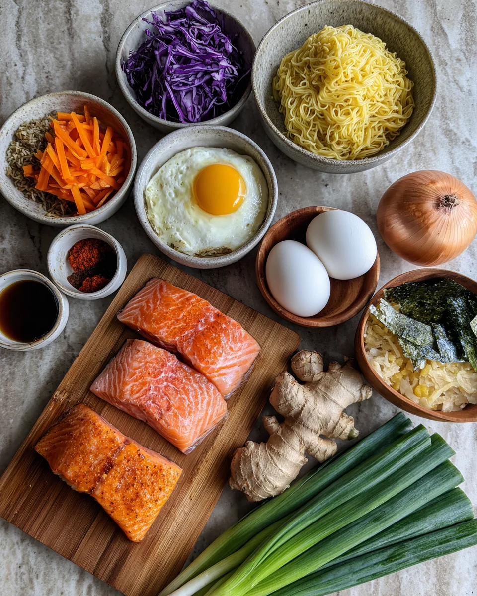 Maple Chili Glazed Salmon Noodle Bowl