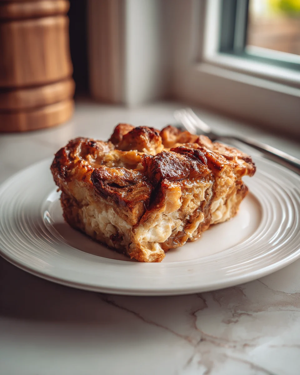 Maple Cinnamon Croissant Bread Pudding
