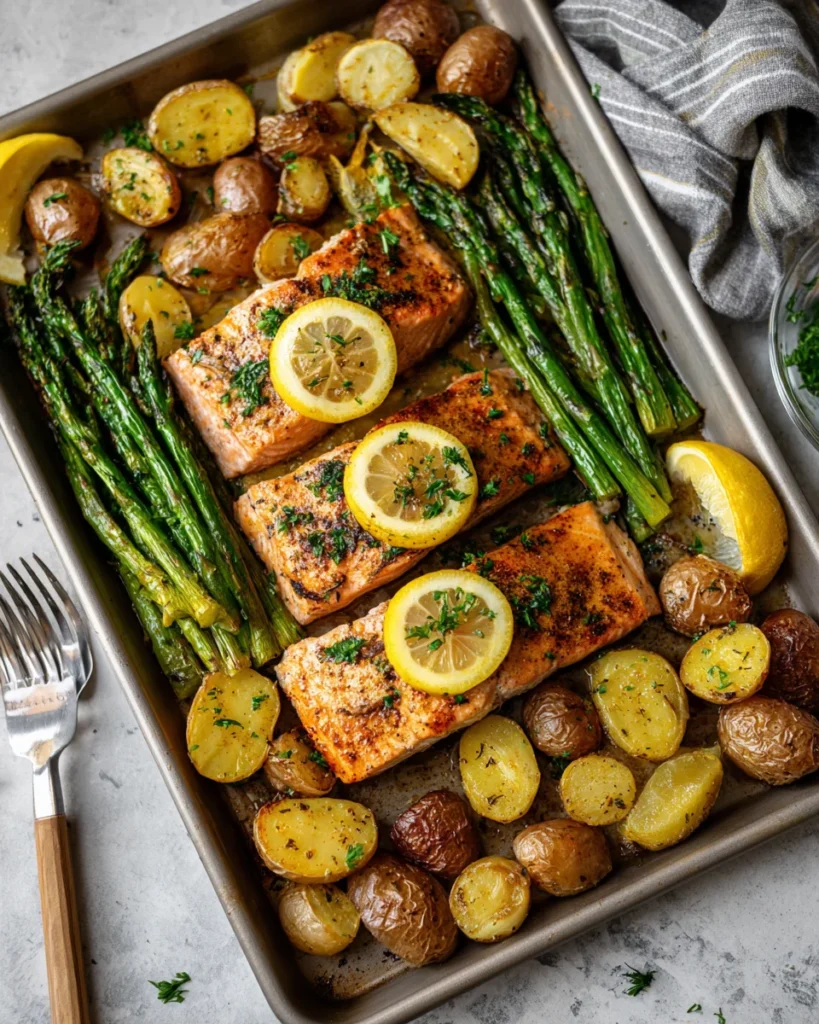 Maple Dijon Salmon Sheet Pan Dinner