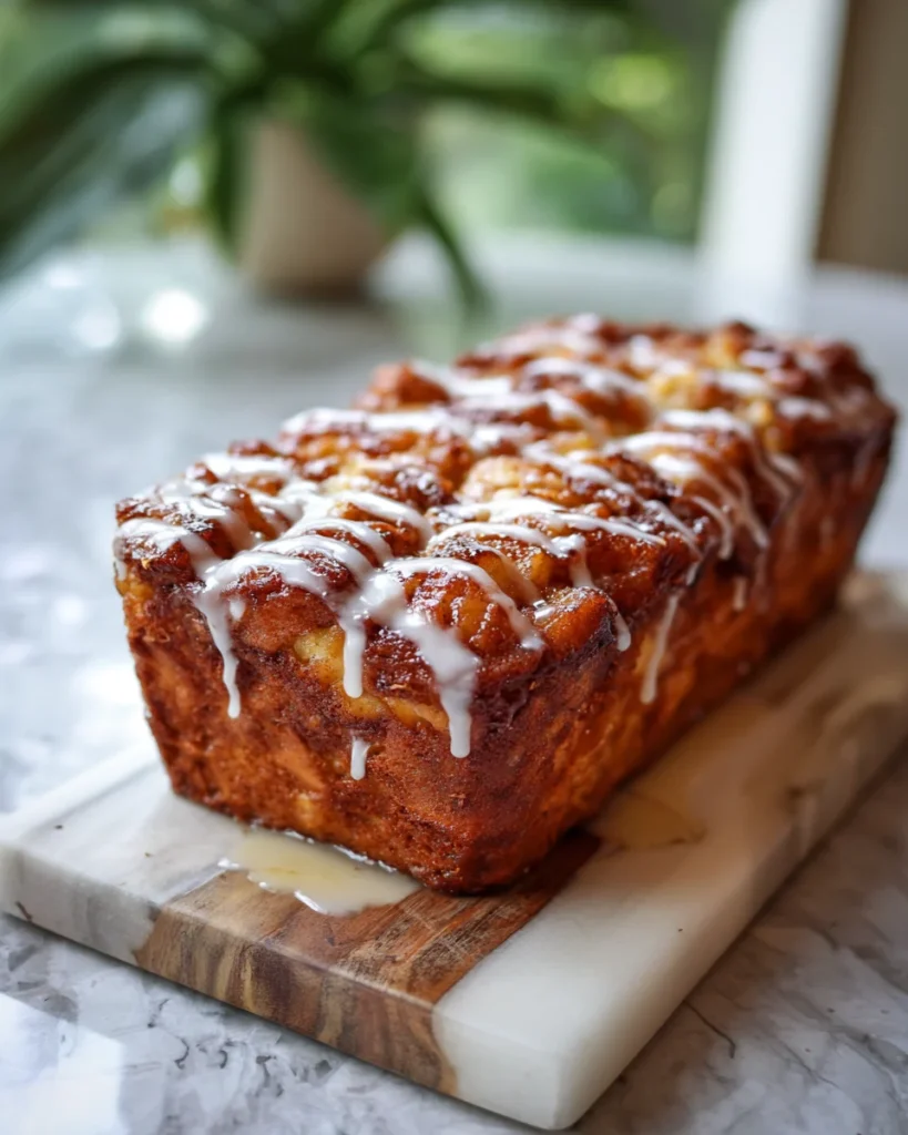 Maple Glazed Apple Fritter Bread