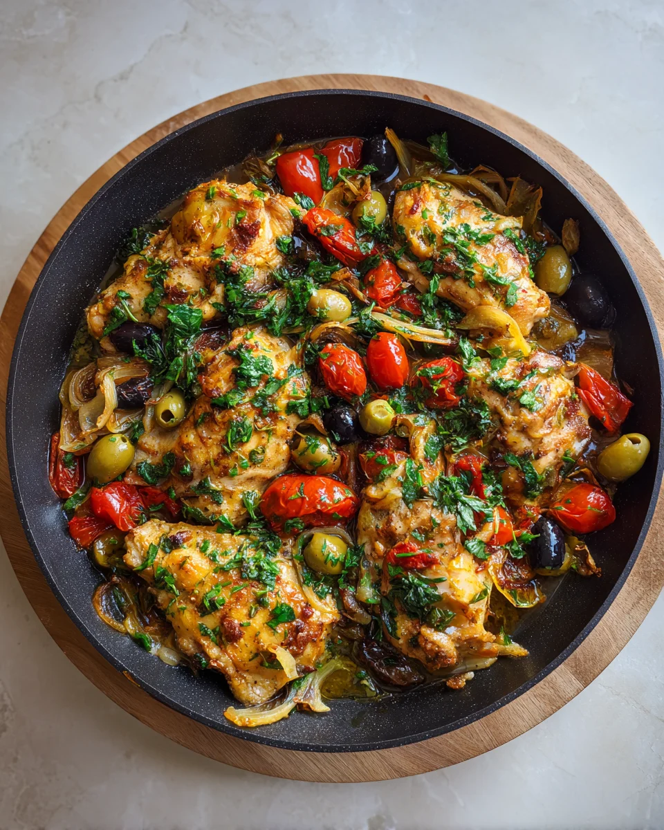 Mediterranean Olive Chicken Skillet