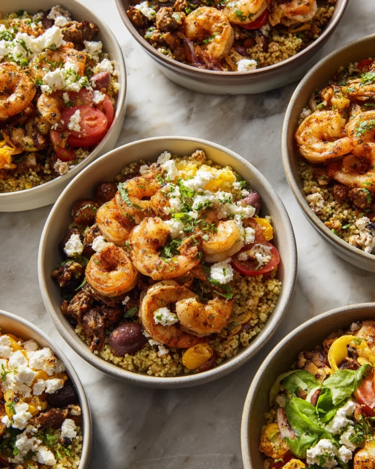 Mediterranean Shrimp Couscous Bowls