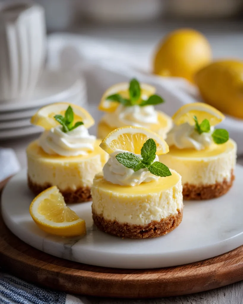 Mini Lemon Cheesecakes