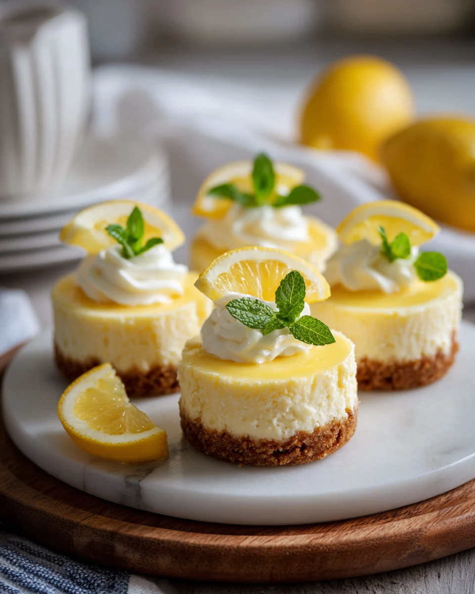 Mini Lemon Cheesecakes