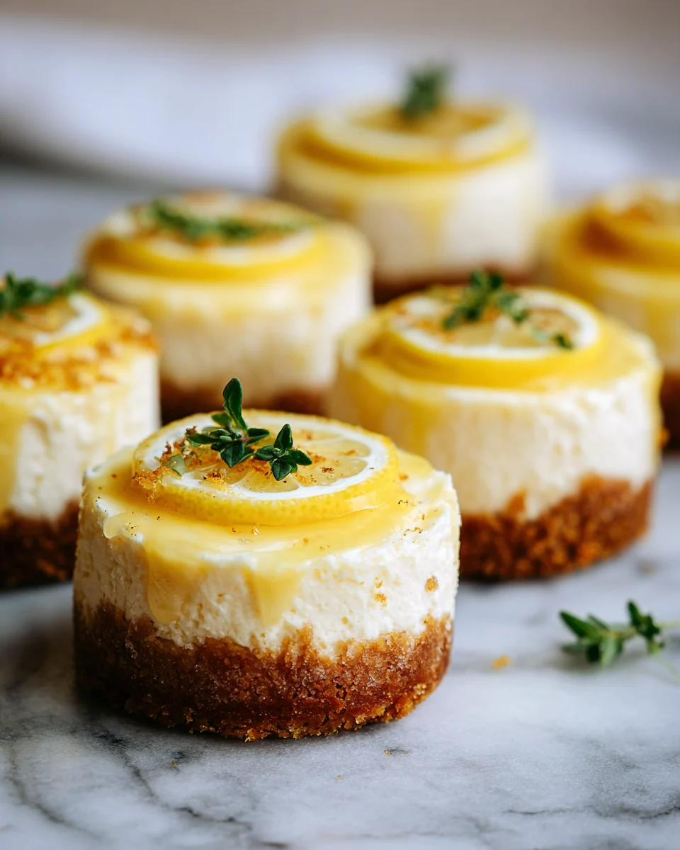 Mini Lemon Cheesecakes