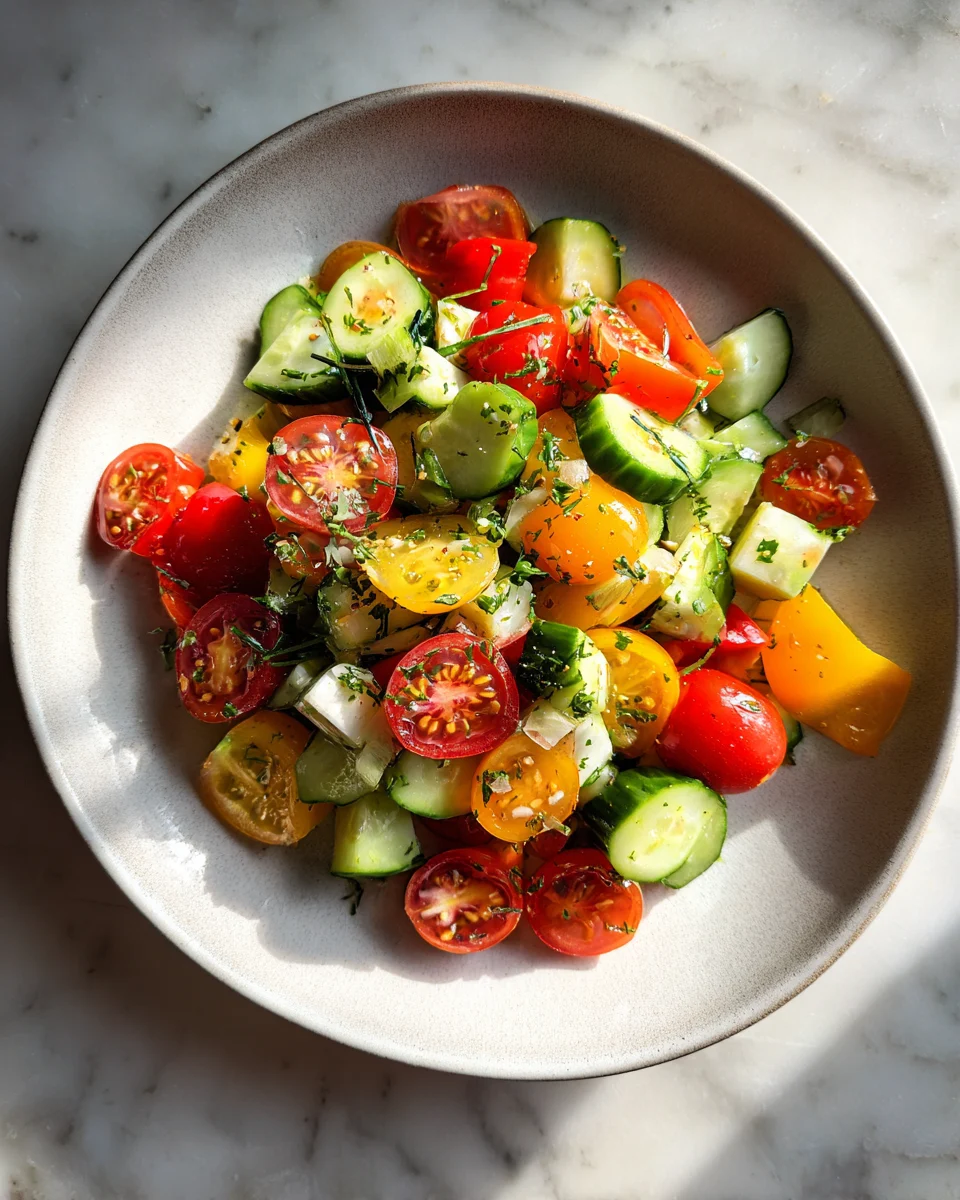 Mini Sweet Pepper Cucumber Salad