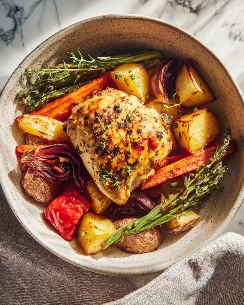 One Pan Chicken And Roasted Veggies