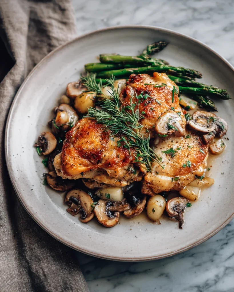 One Pan Garlic Chicken Dinner