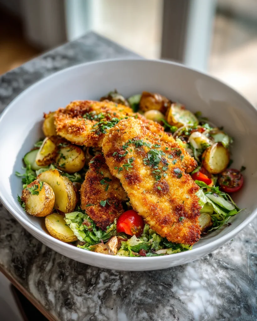 Parmesan Crusted Chicken Cutlet Bowls