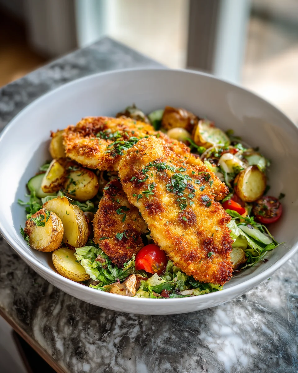 Parmesan Crusted Chicken Cutlet Bowls