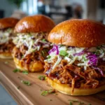 Patriotic BBQ Pulled Pork Sandwiches
