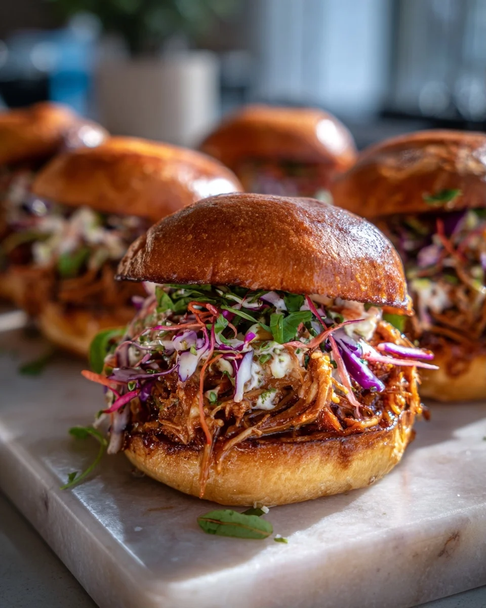 Patriotic BBQ Pulled Pork Sandwiches