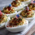 Patriotic Deviled Eggs