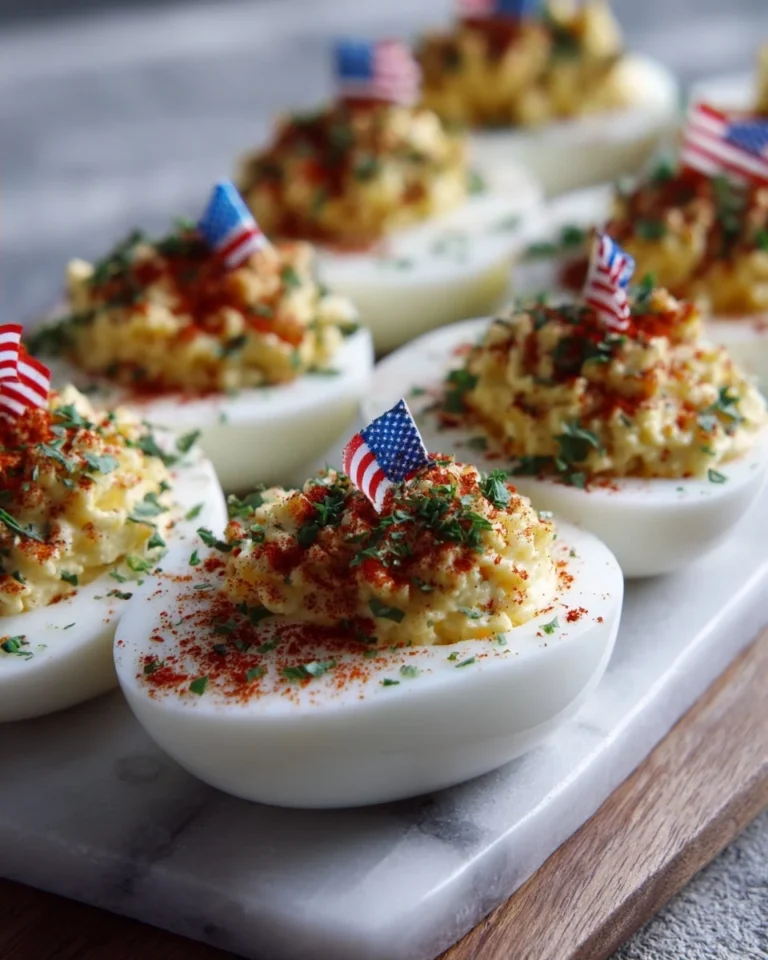 Patriotic Deviled Eggs