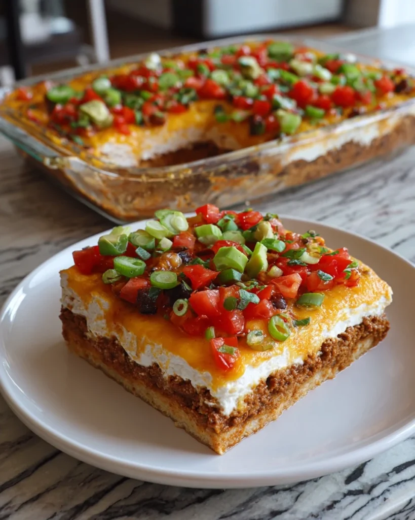 Patriotic Layered Taco Dip