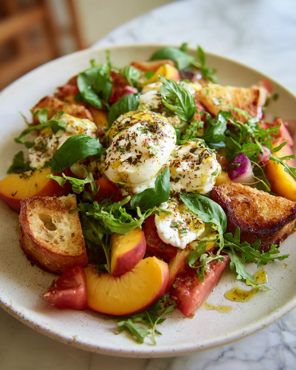 Peach Burrata Salad