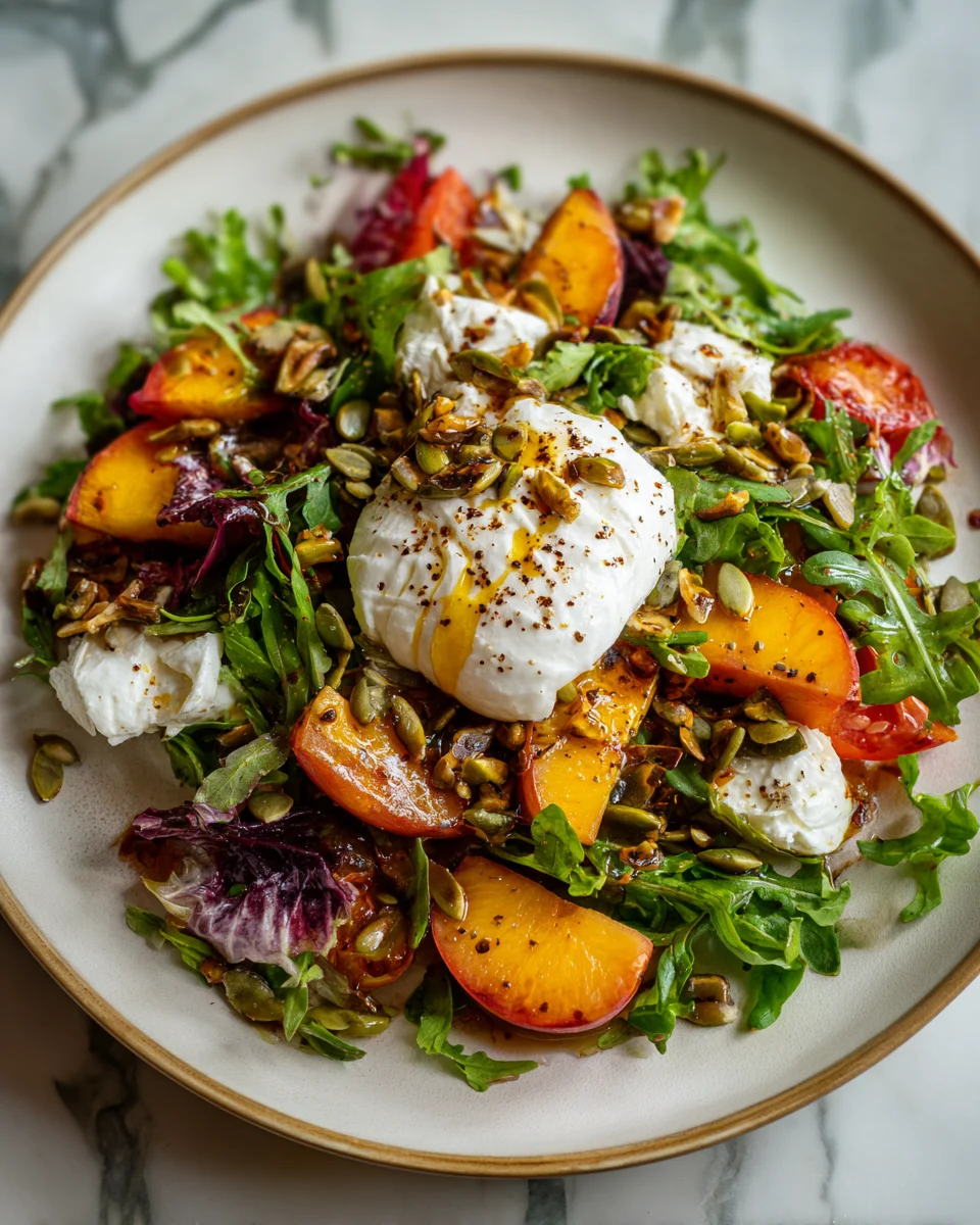 Peach Burrata Salad