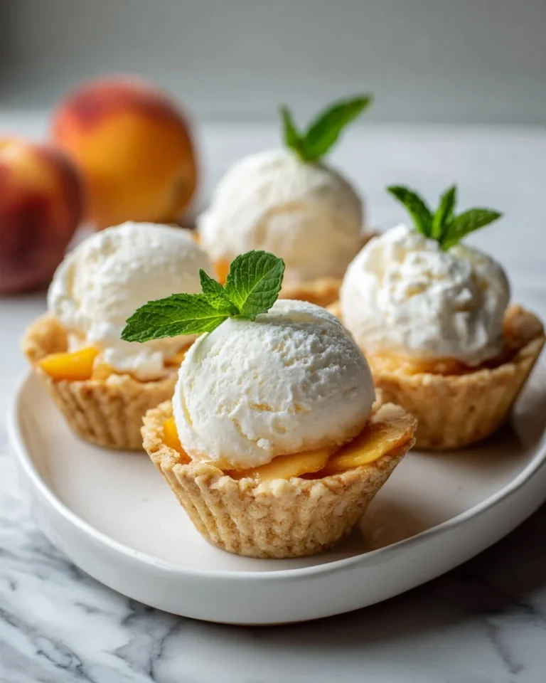 Peach Cobbler Ice Cream Cups
