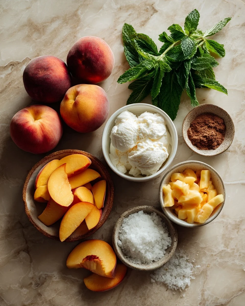 Peach Cobbler Ice Cream Cups