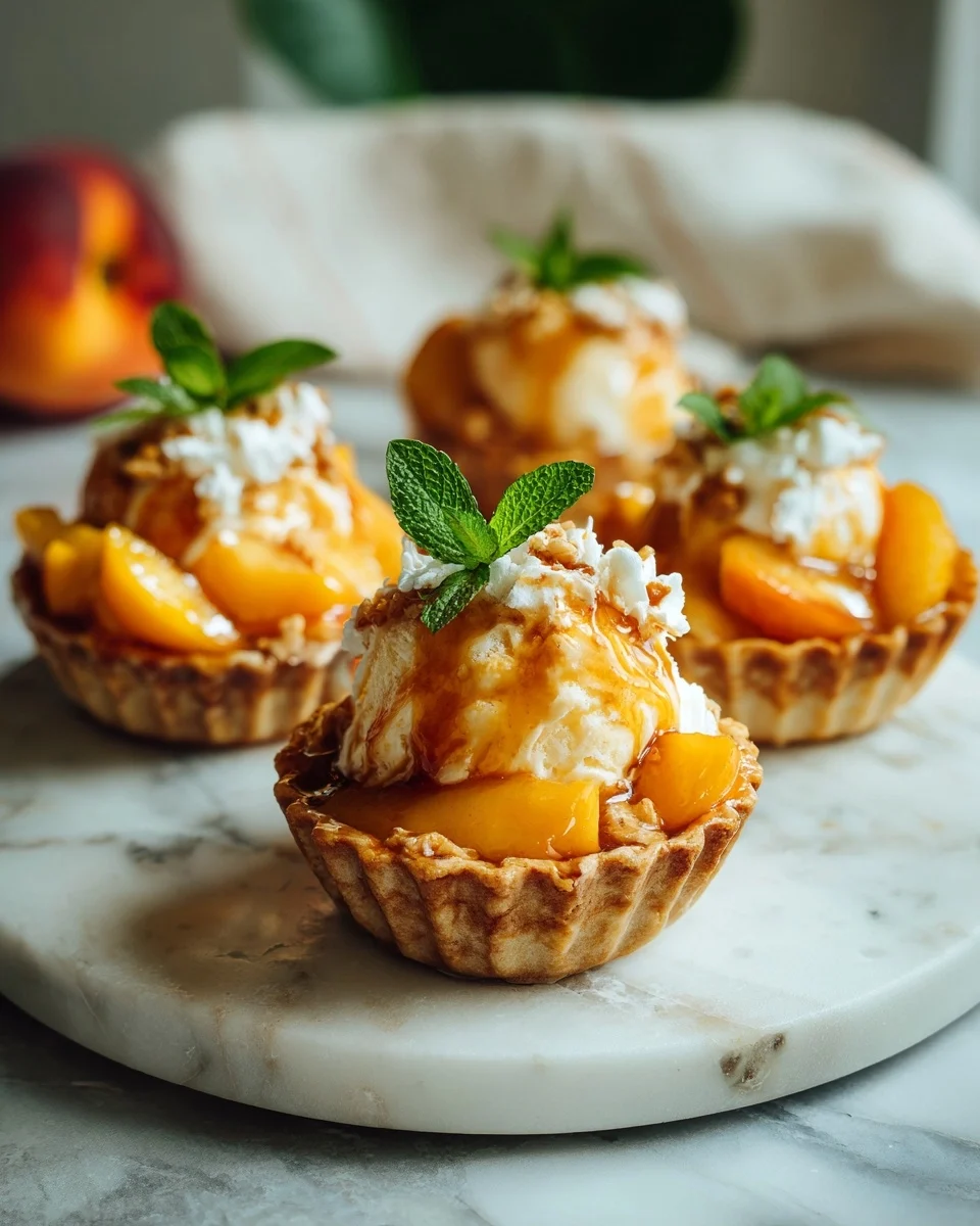 Peach Cobbler Ice Cream Cups
